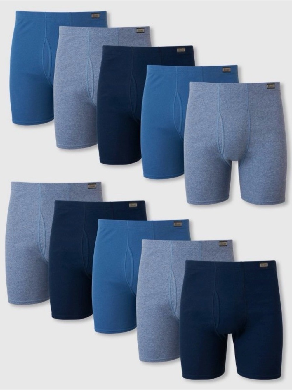 Hanes Men's ComfortSoft Waistband Moisture-Wicking Cotton Boxer Briefs 10pk